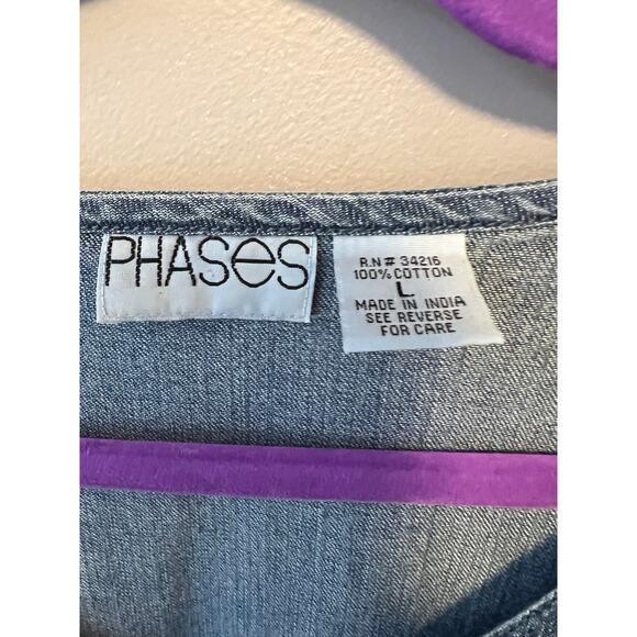 Vintage Denim Embroidered Dress - Picture 3 of 4